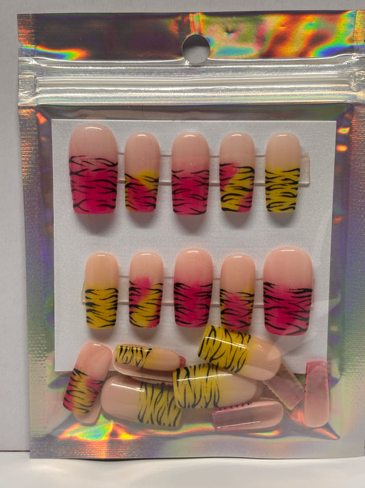 Colorful Zebra Medium Square