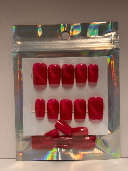 Short Square Magenta Cateye