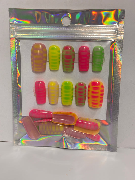 Colorful Crocodile Medium Square